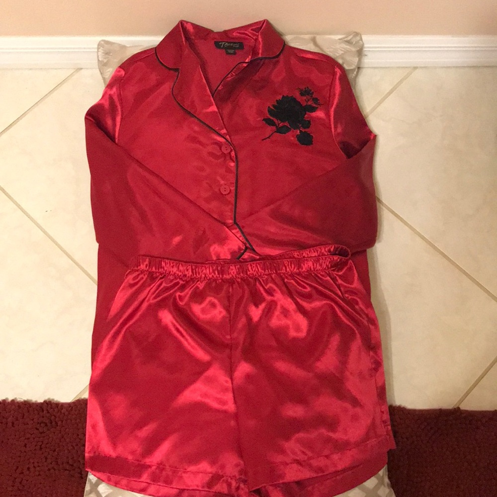 Satin long sleeve and short pj’s